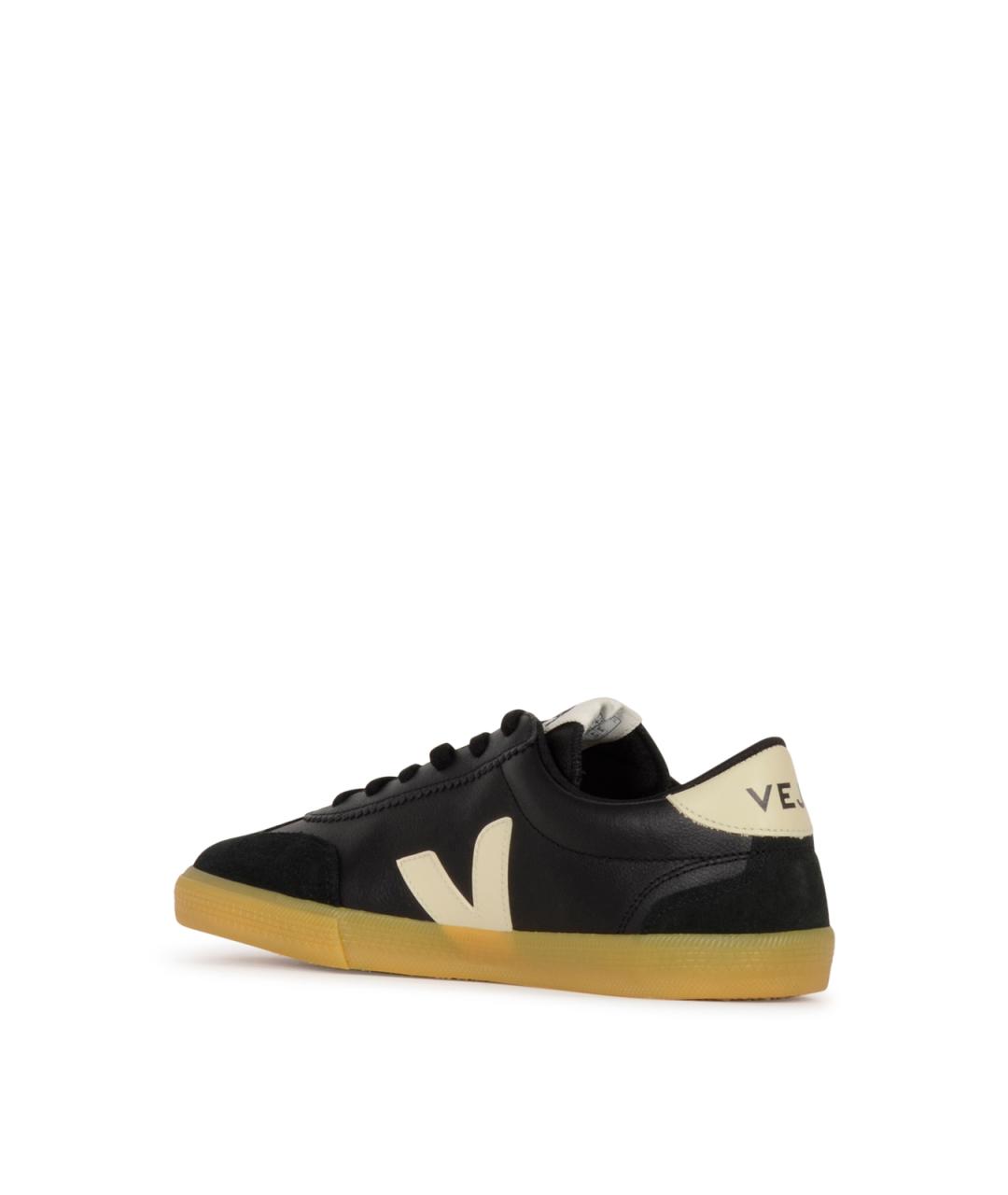 VEJA Черные кожаные низкие кроссовки / кеды, фото 3