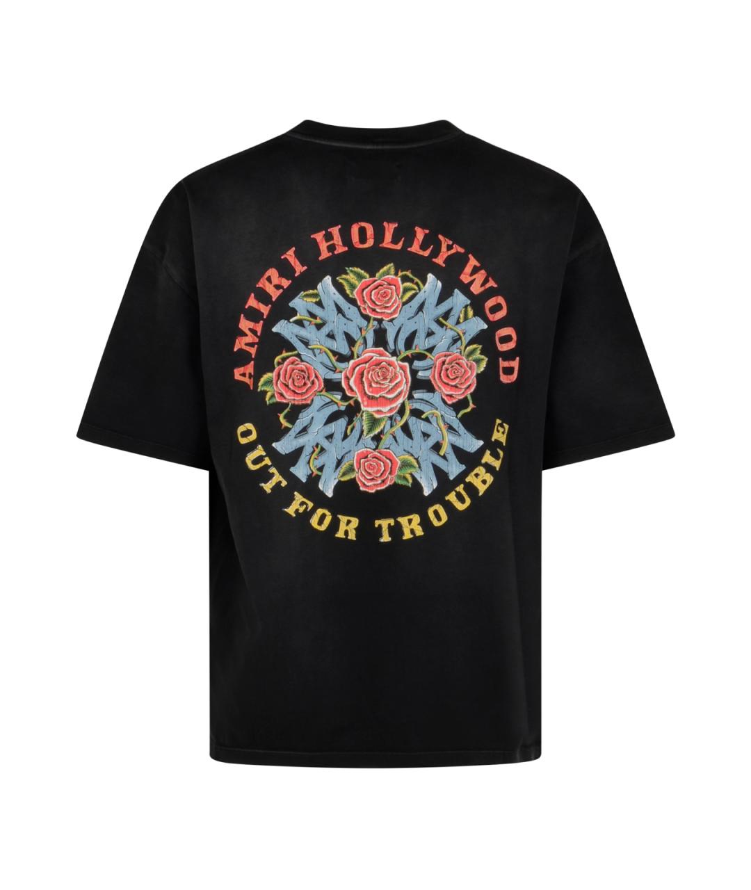 AMIRI Черная хлопковая футболка, фото 2