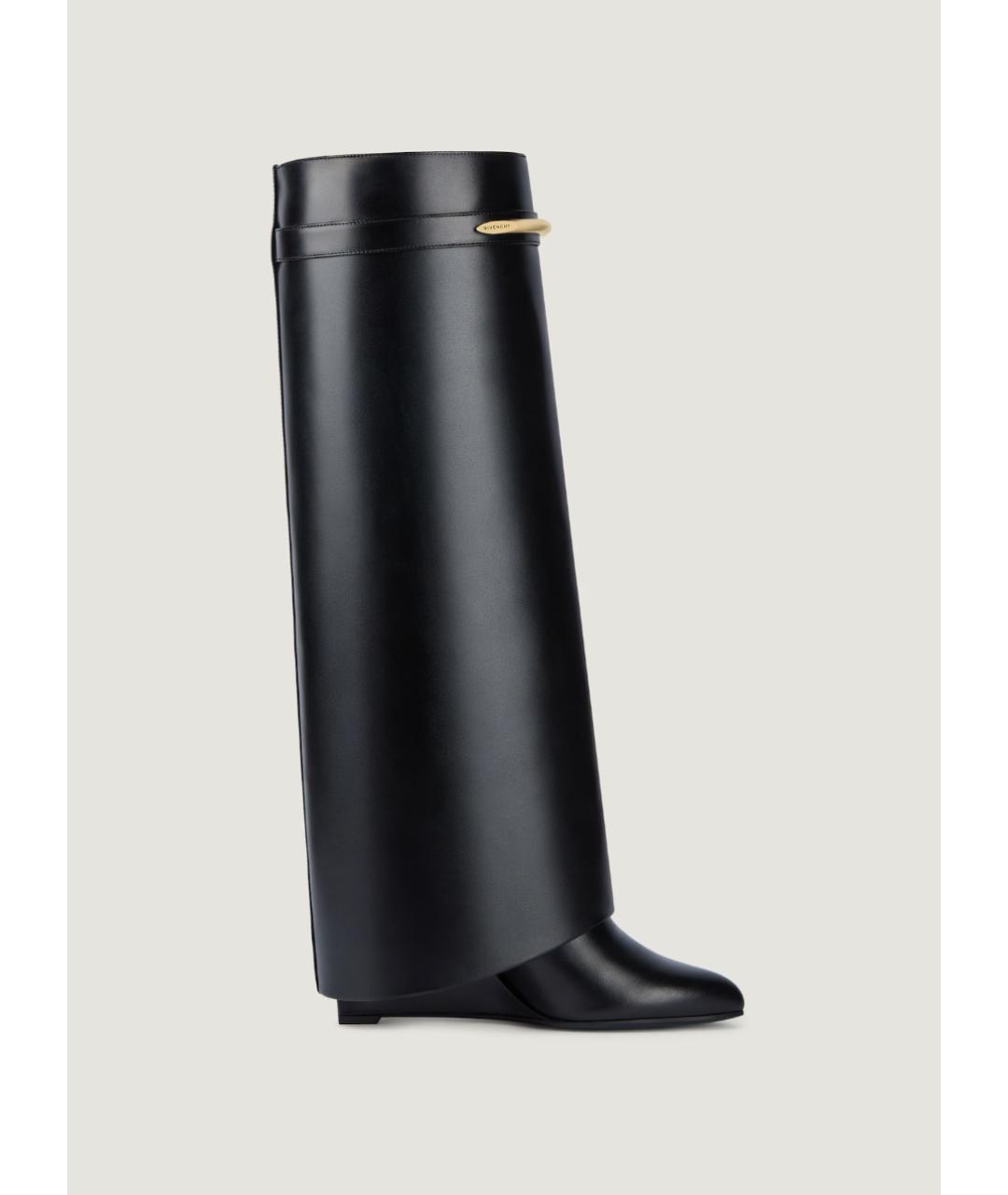 GIVENCHY Черные кожаные ботфорты, фото 4