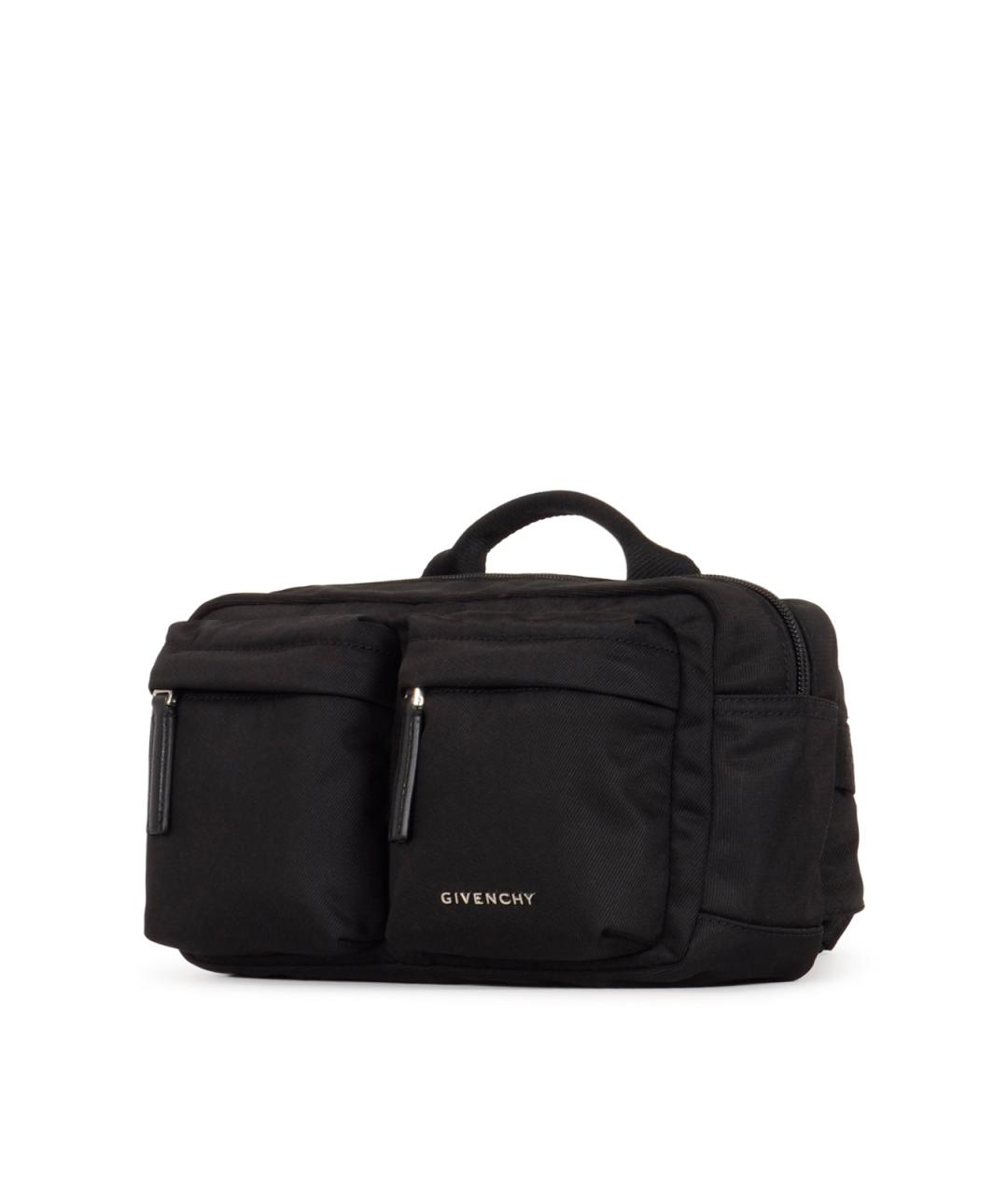 GIVENCHY Черная тканевая поясная сумка, фото 2