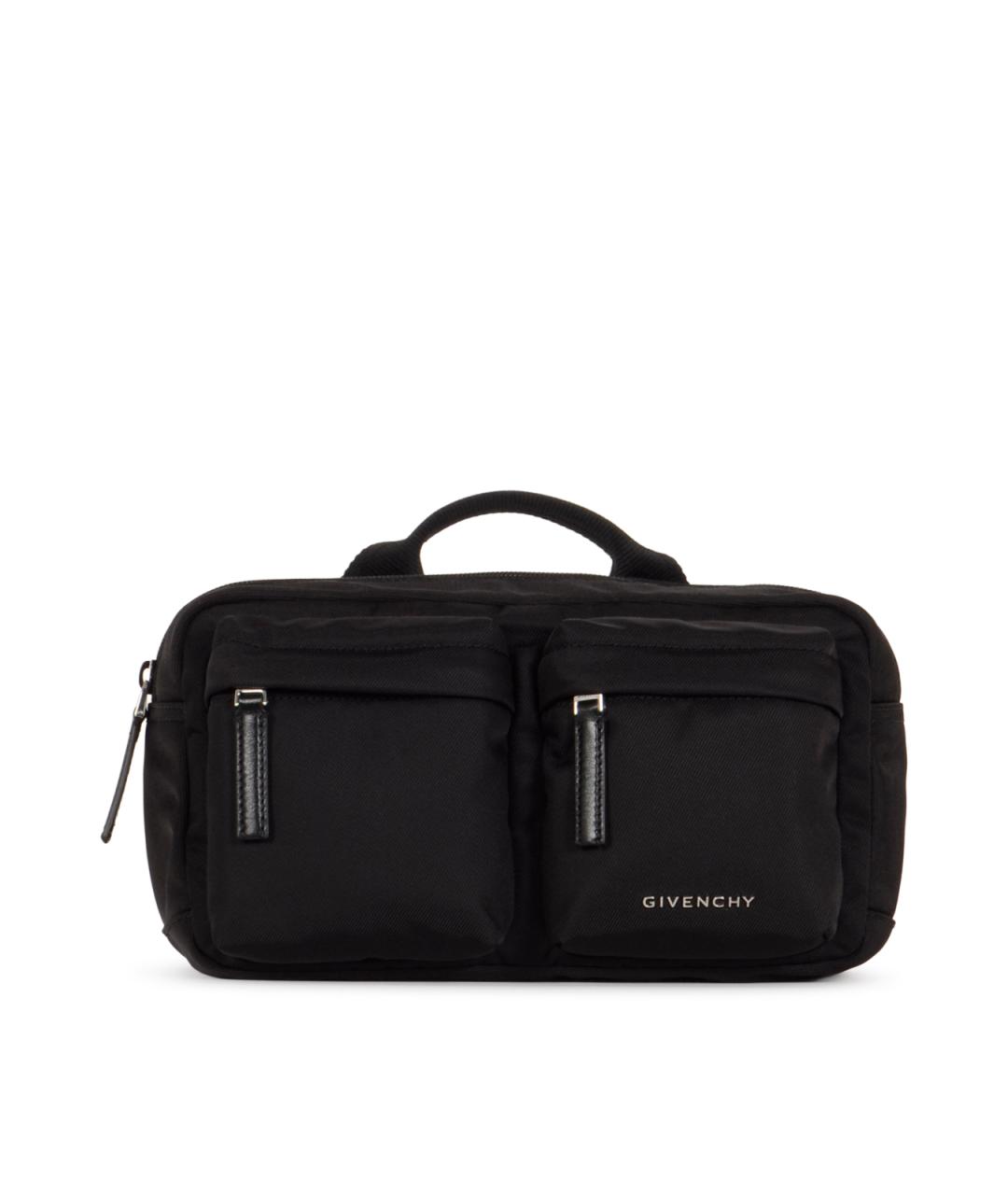 GIVENCHY Черная тканевая поясная сумка, фото 1