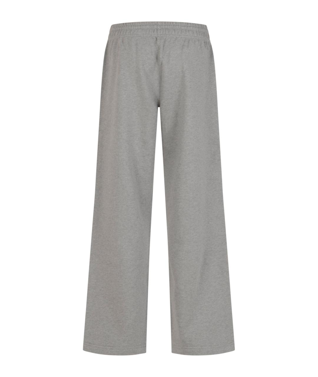 BURBERRY Серые хлопковые прямые брюки, фото 2