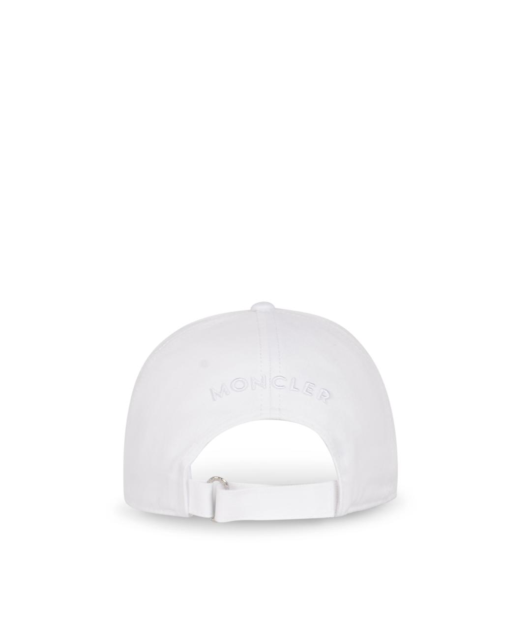 MONCLER Белая хлопковая кепка/бейсболка, фото 3