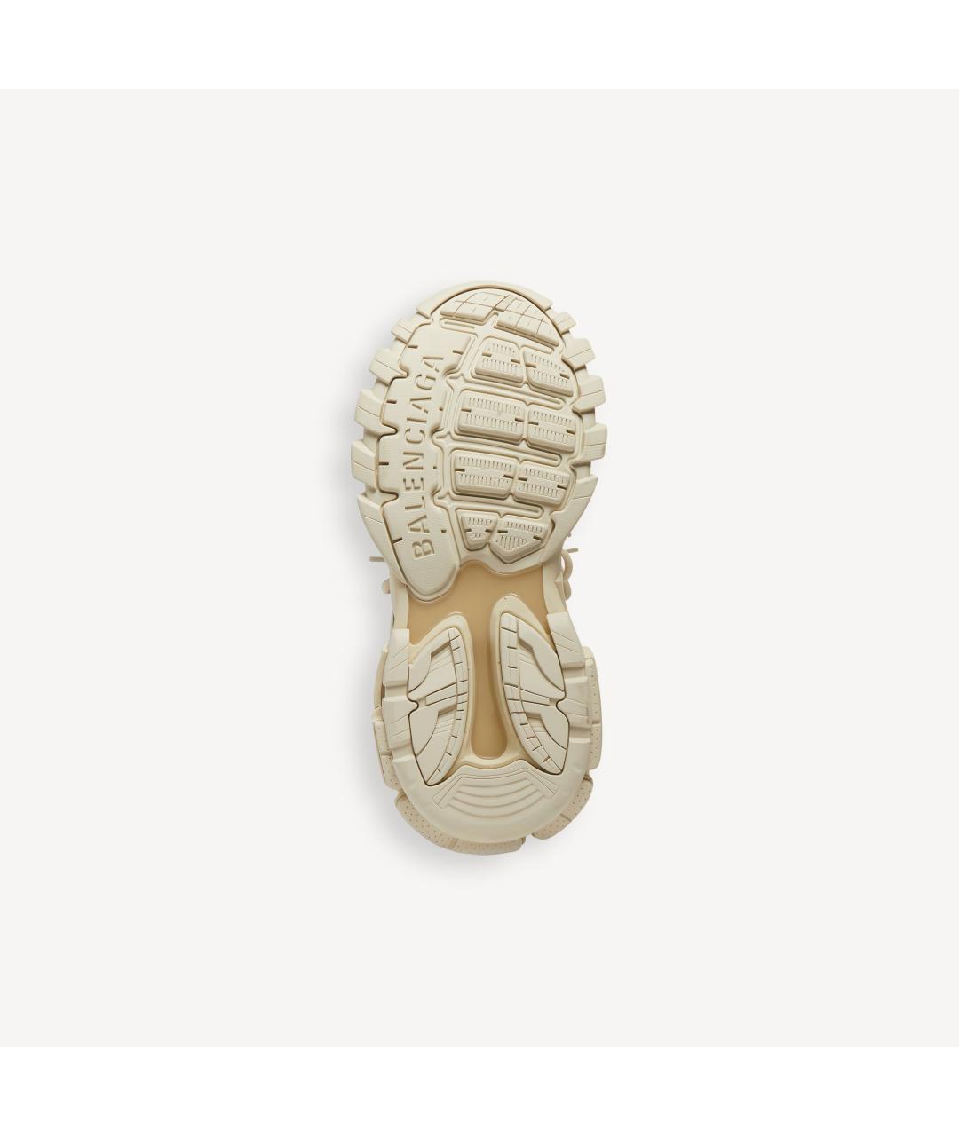 BALENCIAGA Бежевые текстильные низкие кроссовки / кеды, фото 4