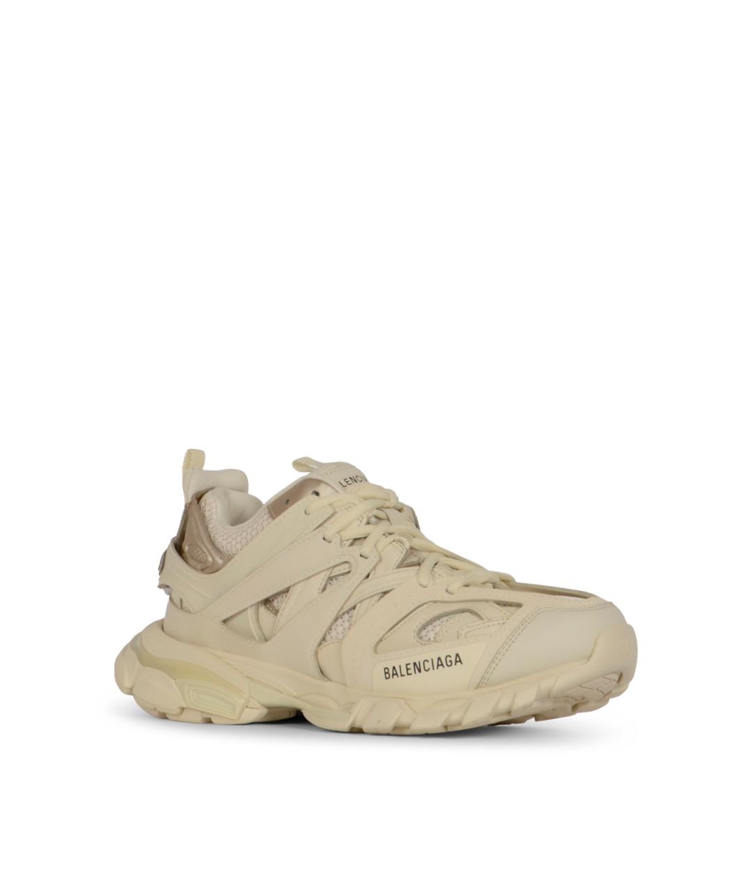 BALENCIAGA Бежевые текстильные низкие кроссовки / кеды, фото 2
