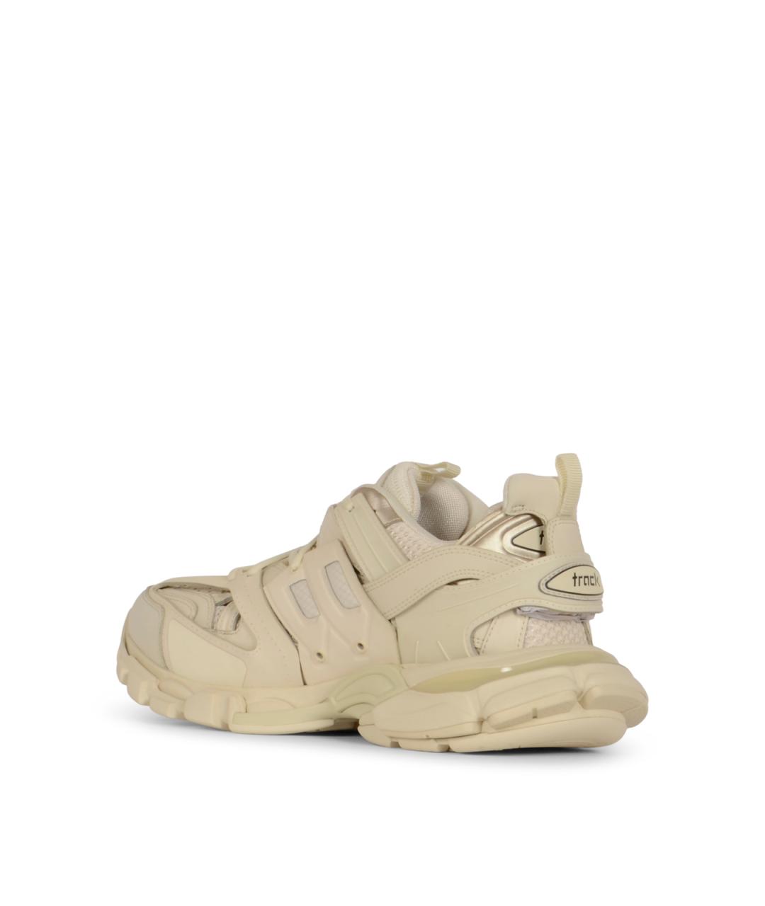 BALENCIAGA Бежевые текстильные низкие кроссовки / кеды, фото 3