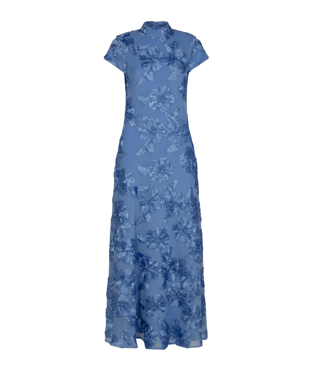 ROTATE Голубое полиэстеровое коктейльное платье, фото 1