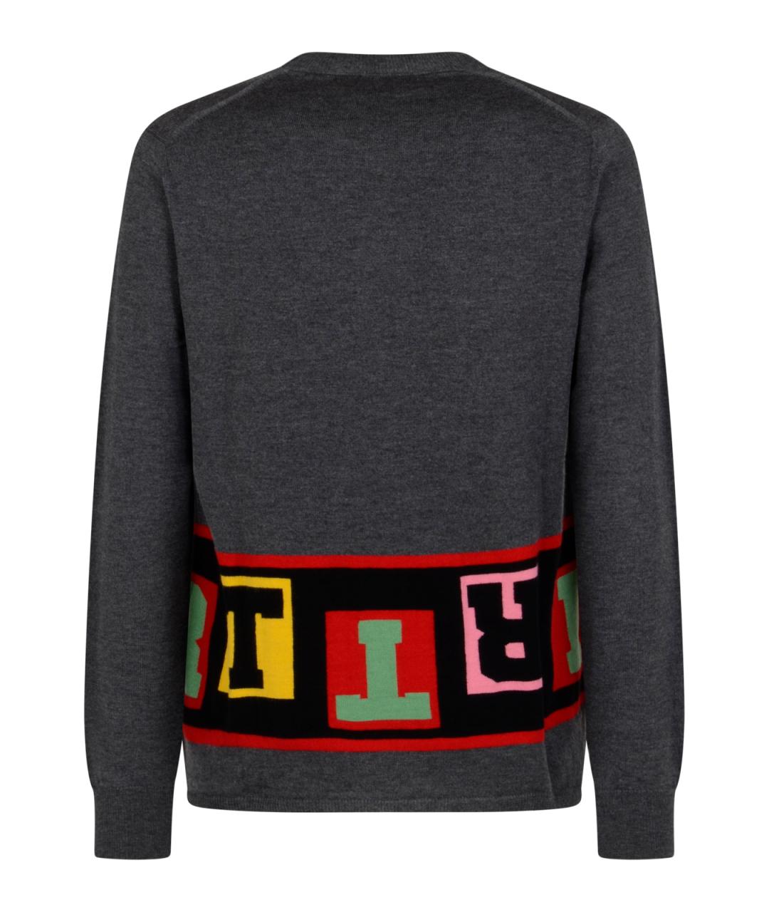 COMME DES GARÇONS Серый шерстяной джемпер / свитер, фото 2