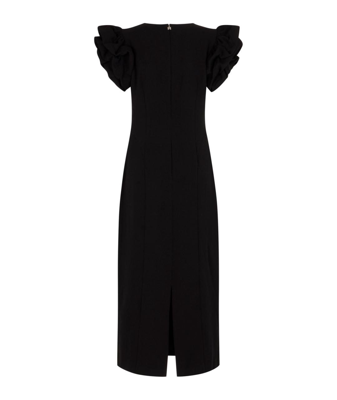 ROTATE Черное полиэстеровое вечернее платье, фото 2
