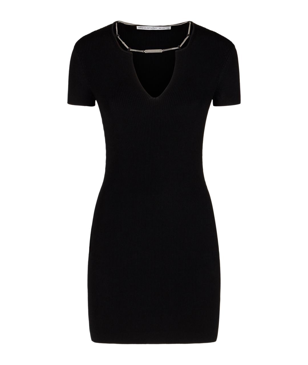 ALEXANDER WANG Черное вискозное повседневное платье, фото 1
