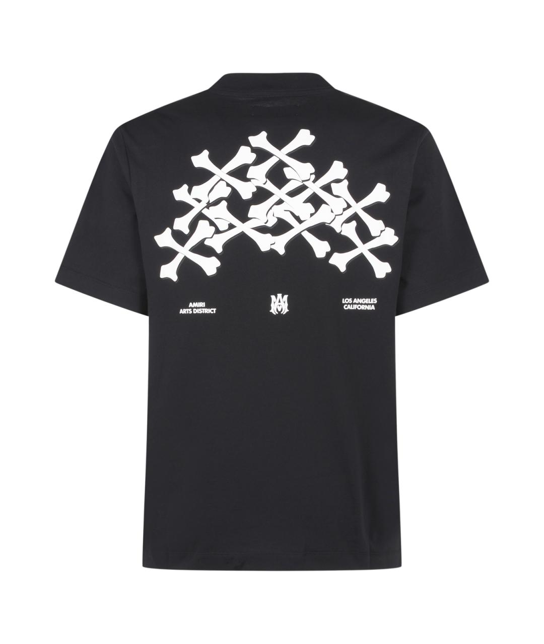 AMIRI Черная хлопковая футболка, фото 2