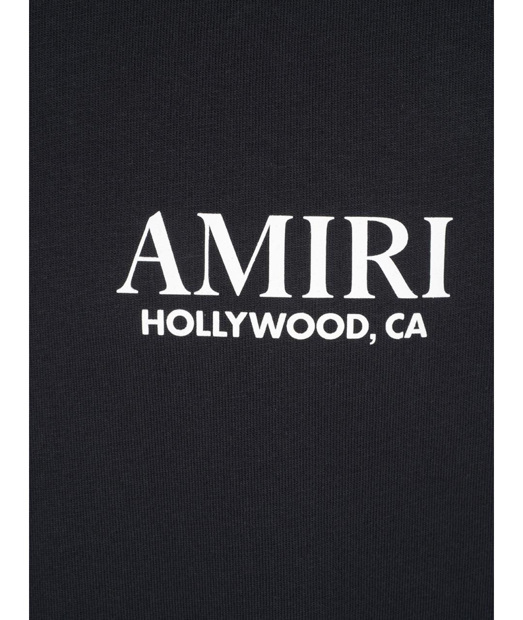 AMIRI Черная хлопковая футболка, фото 3