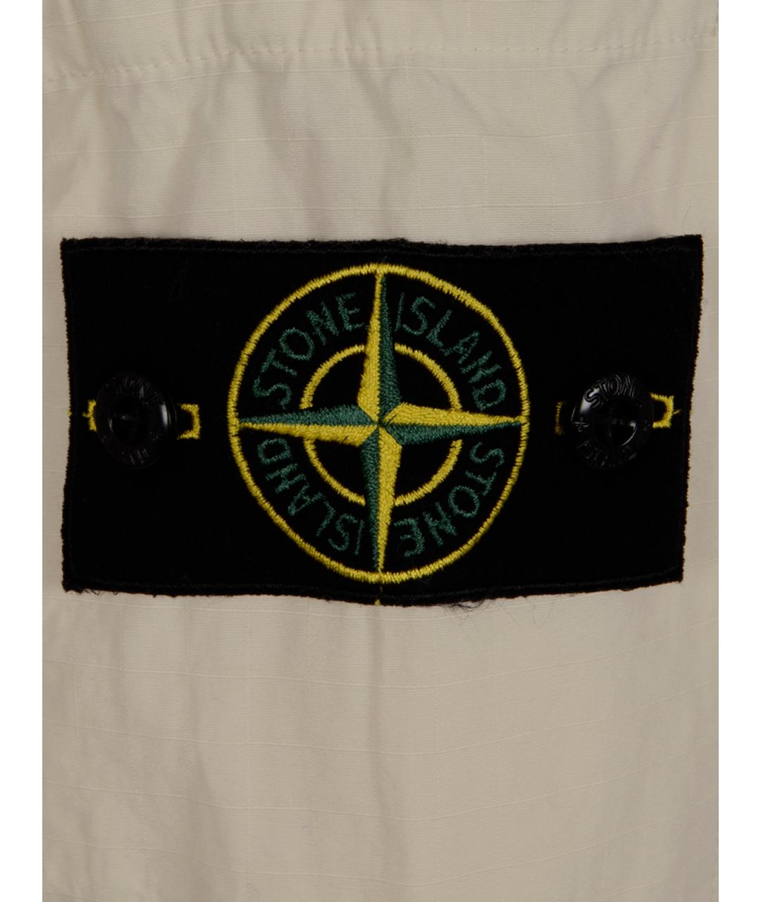 STONE ISLAND Белая хлопковая куртка, фото 3