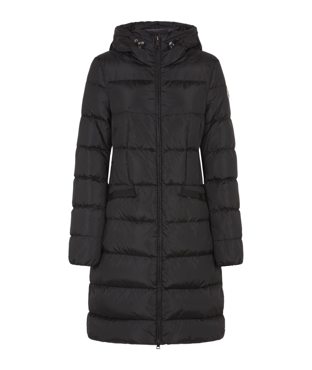 MONCLER Черный полиамидовый пуховик, фото 1