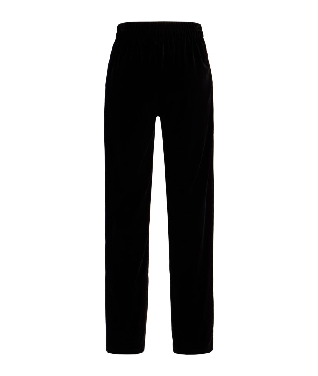 EMPORIO ARMANI Черные полиэстеровые прямые брюки, фото 2