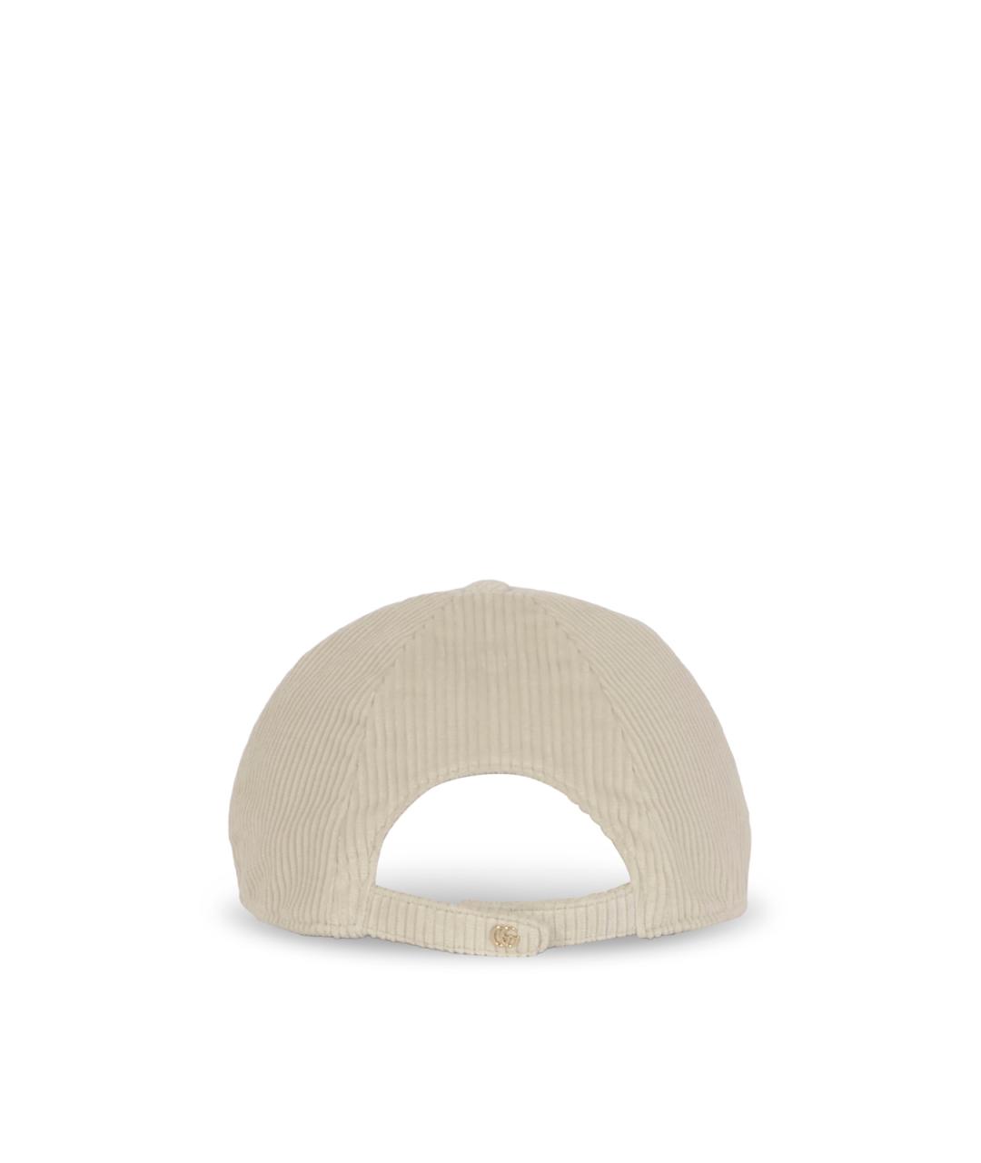 GUCCI Белая хлопковая кепка, фото 3