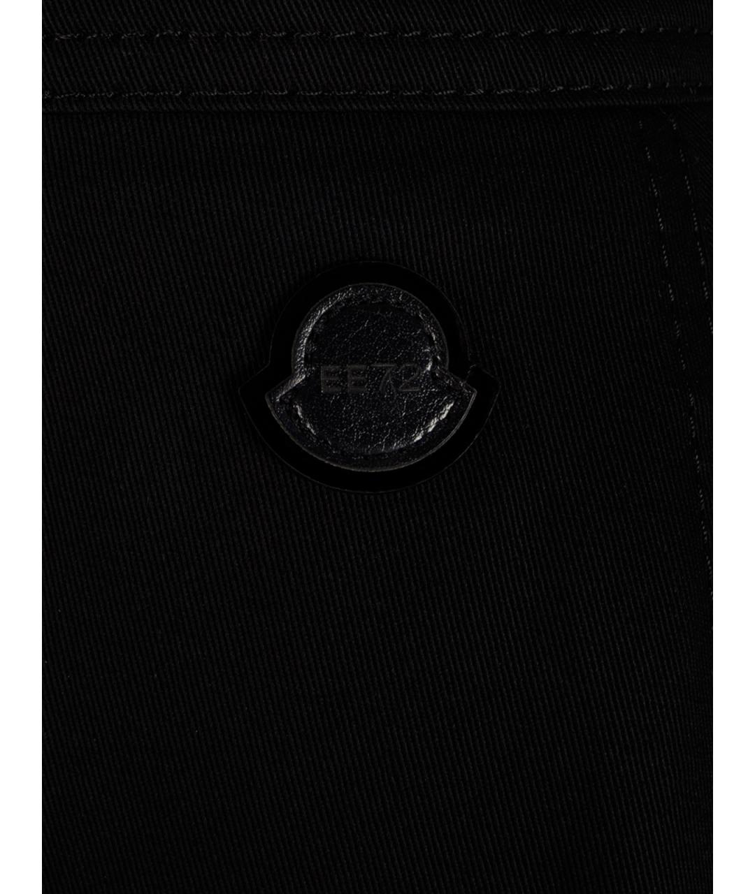 MONCLER Черная полиэстеровая юбка миди, фото 3