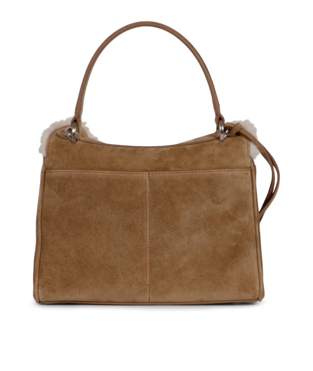 BALENCIAGA Бежевая замшевая сумка тоут, фото 3