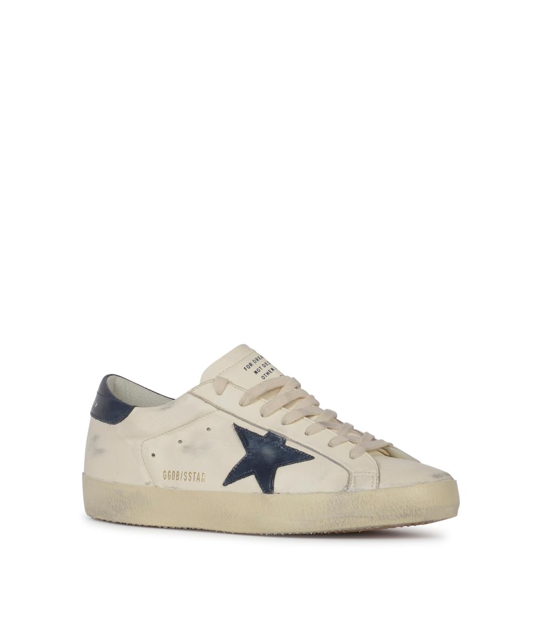 GOLDEN GOOSE DELUXE BRAND Бежевые кожаные низкие кроссовки / кеды, фото 2