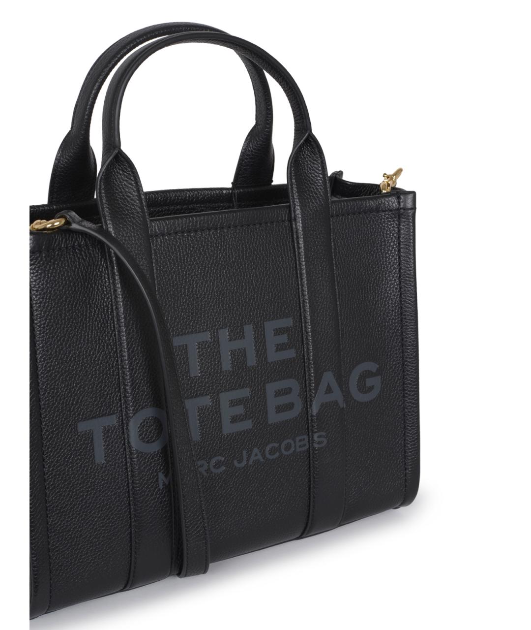 MARC JACOBS Черная кожаная сумка тоут, фото 4