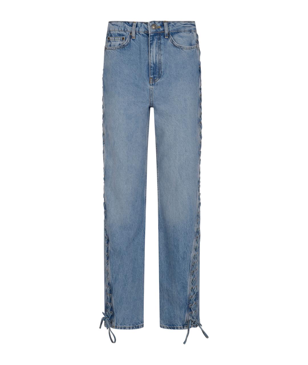ROTATE Голубые хлопковые прямые джинсы, фото 1
