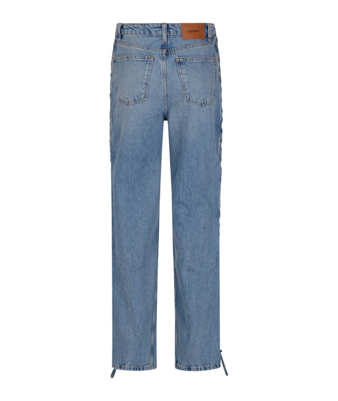ROTATE Голубые хлопковые прямые джинсы, фото 2