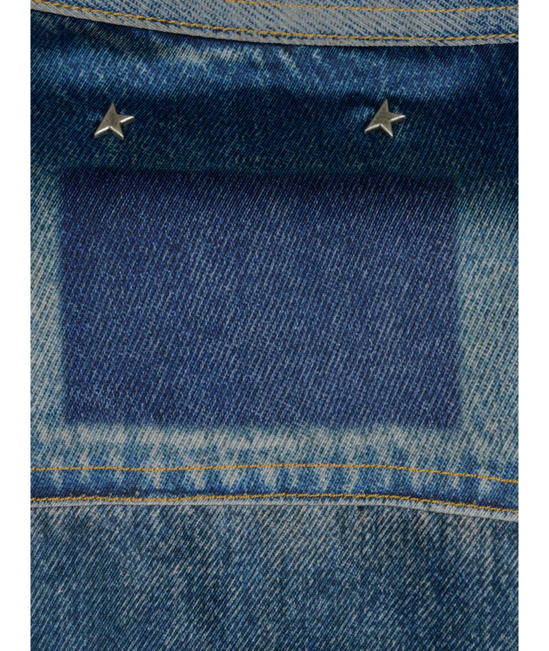 GOLDEN GOOSE DELUXE BRAND Синяя полиэстеровая рубашка, фото 3