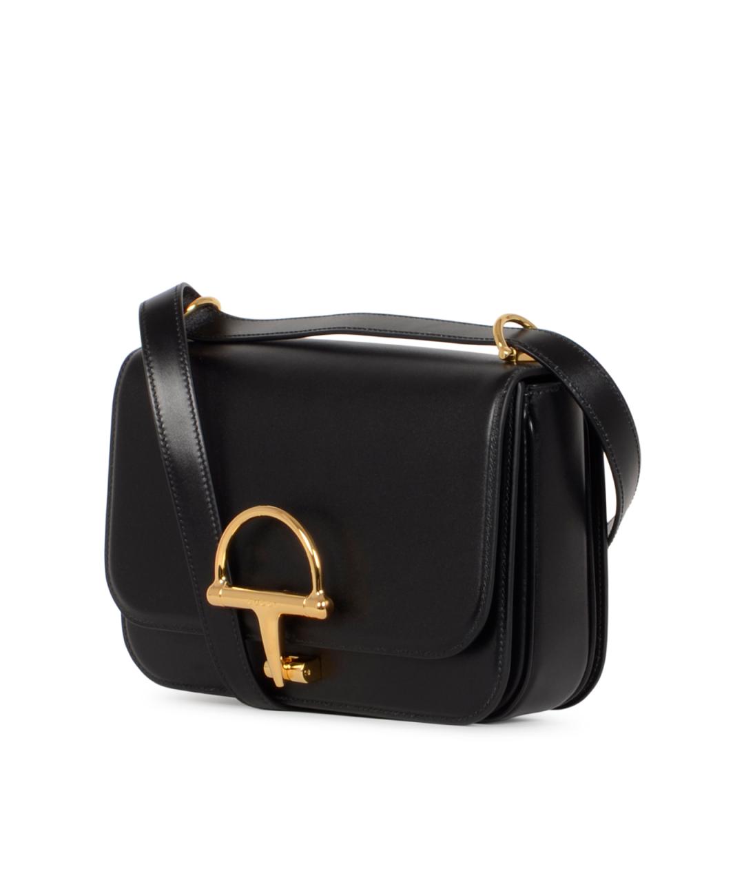 GUCCI Черная кожаная сумка через плечо, фото 2