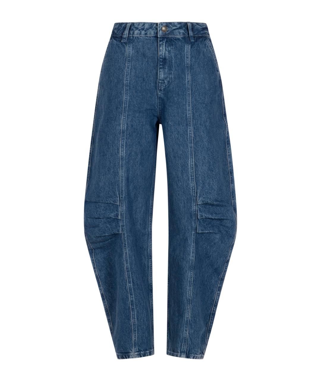 ROTATE Синие хлопковые прямые джинсы, фото 1