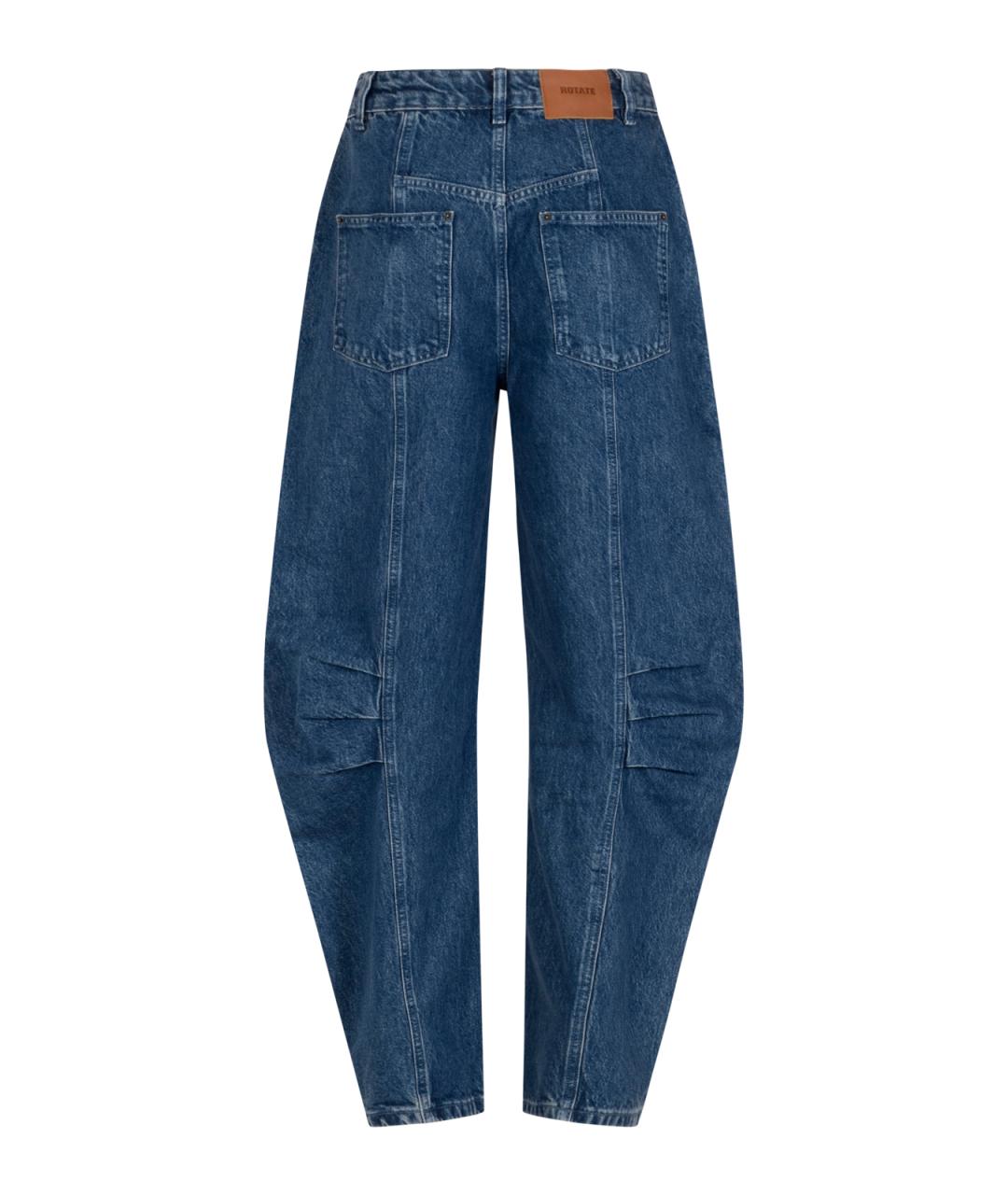 ROTATE Синие хлопковые прямые джинсы, фото 2