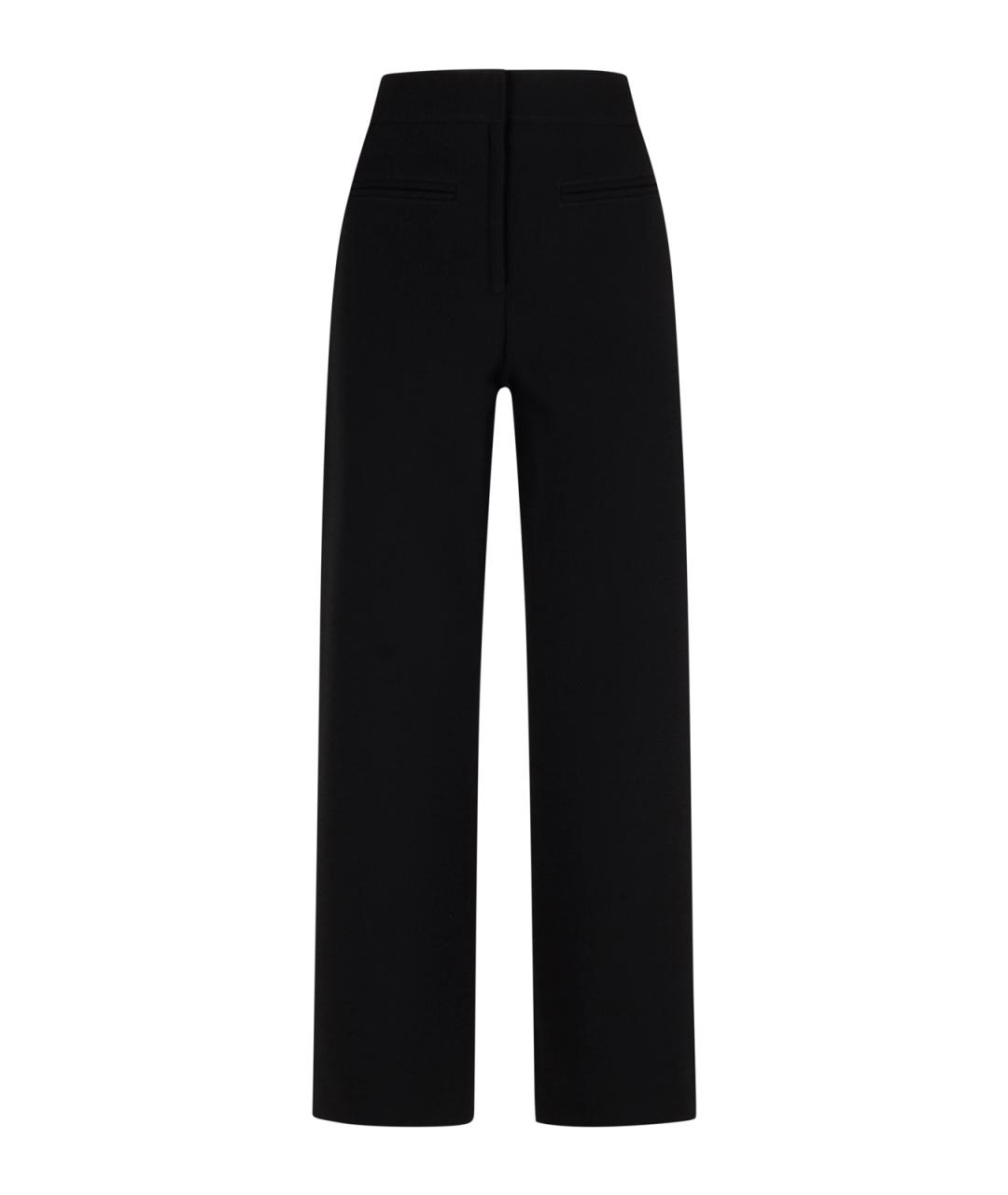 COURREGES Черные полиэстеровые прямые брюки, фото 1