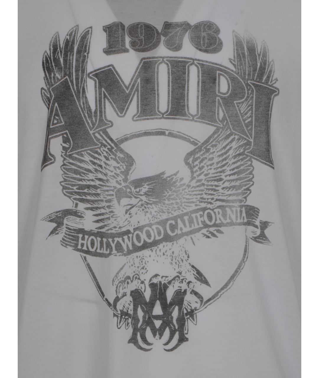 AMIRI Белая хлопковая футболка, фото 3