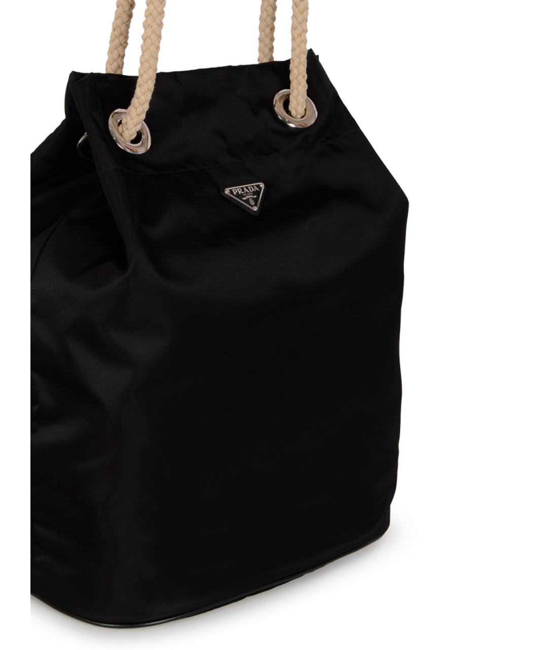 PRADA Черная тканевая сумка на плечо, фото 4