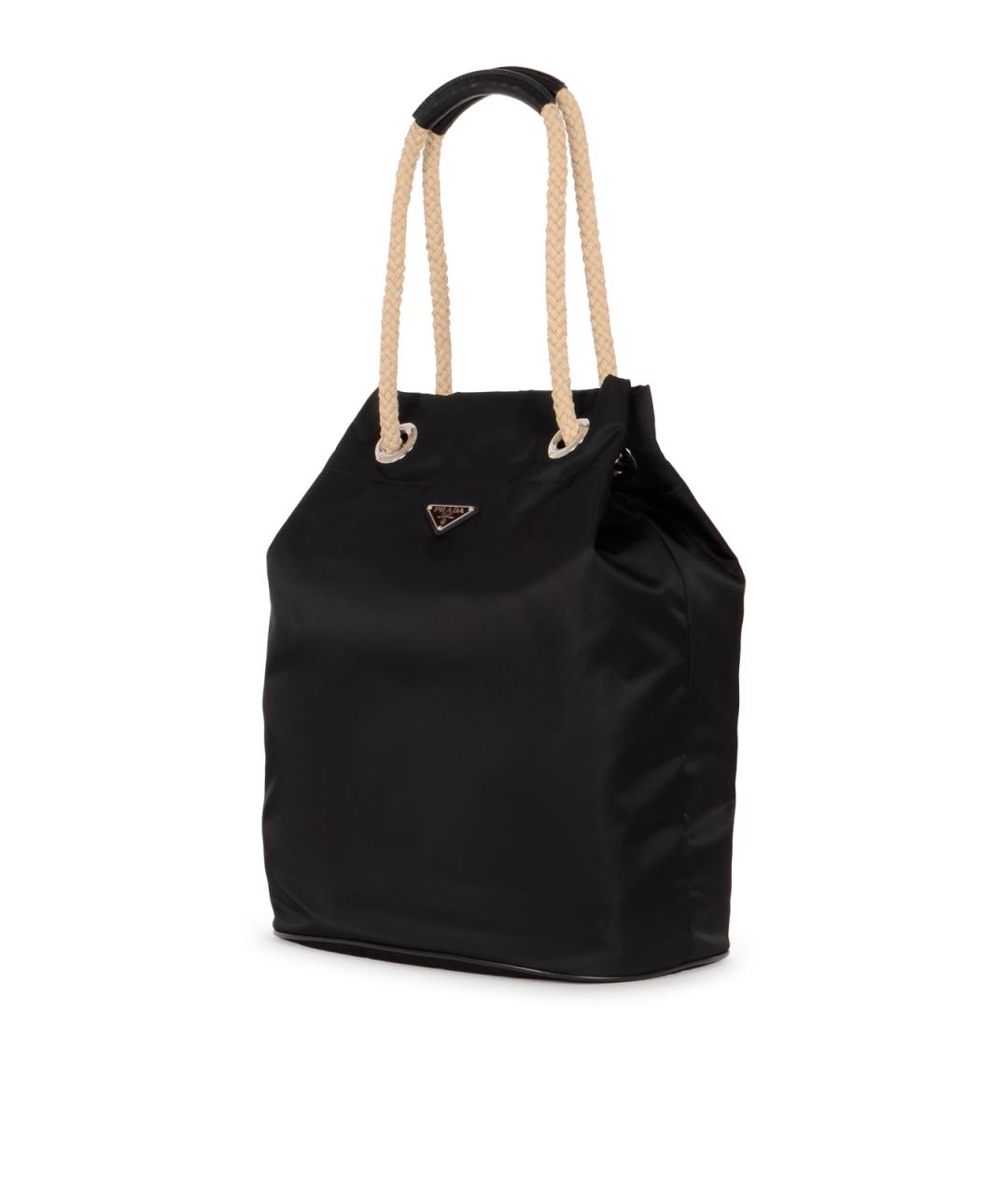PRADA Черная тканевая сумка на плечо, фото 2