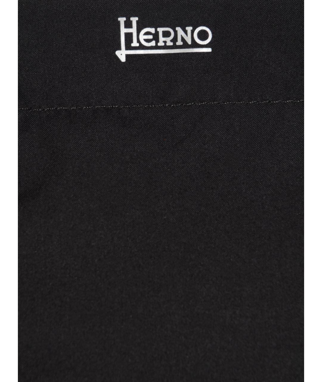 HERNO Черная полиэстеровая куртка, фото 3