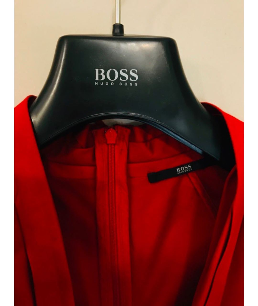 HUGO BOSS Красное хлопко-эластановое повседневное платье, фото 4