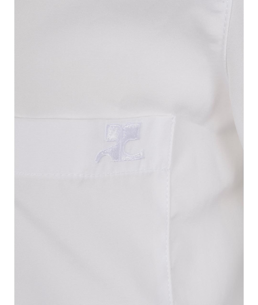 COURREGES Белая хлопковая рубашка, фото 3