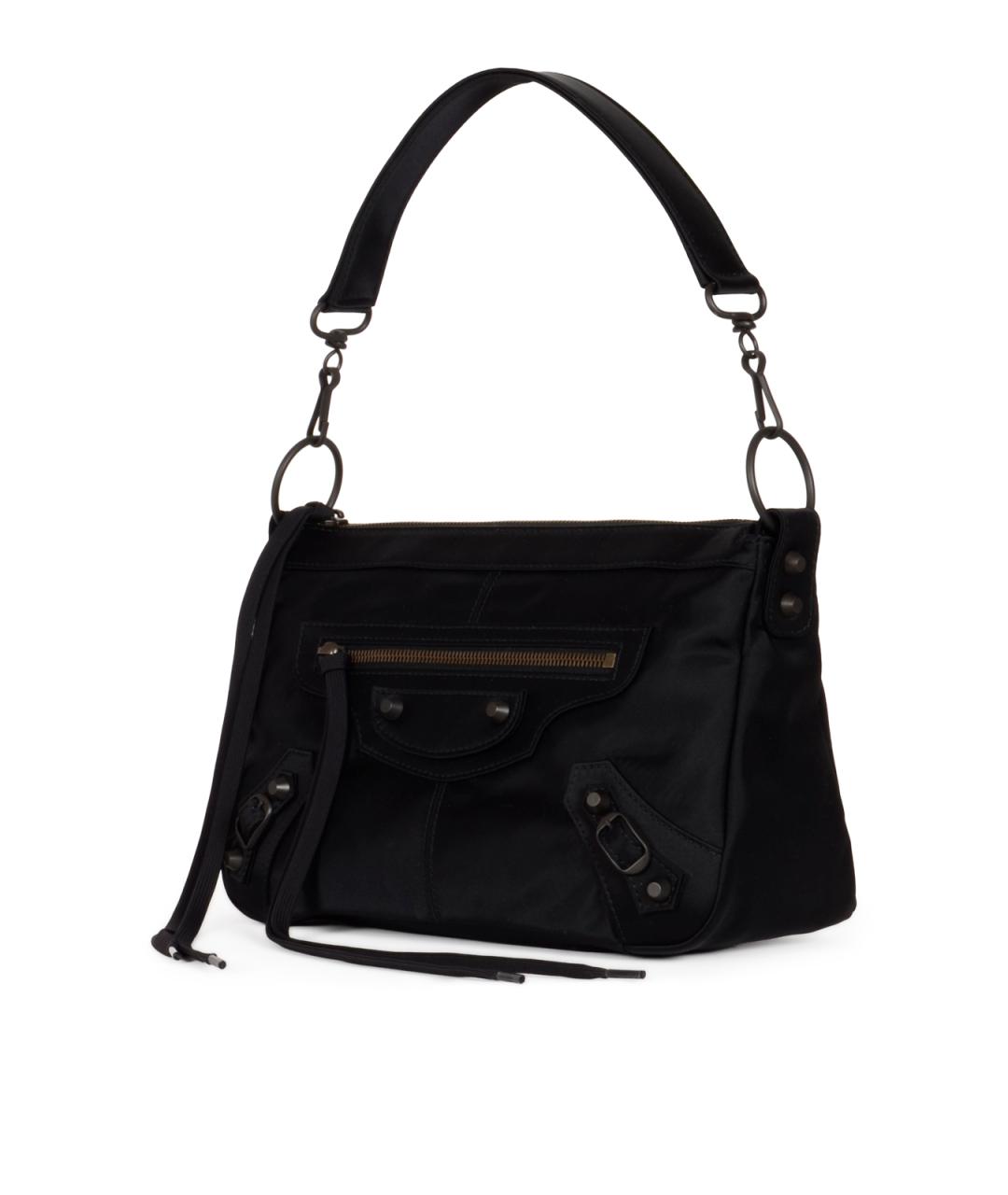 BALENCIAGA Черная тканевая сумка на плечо, фото 2