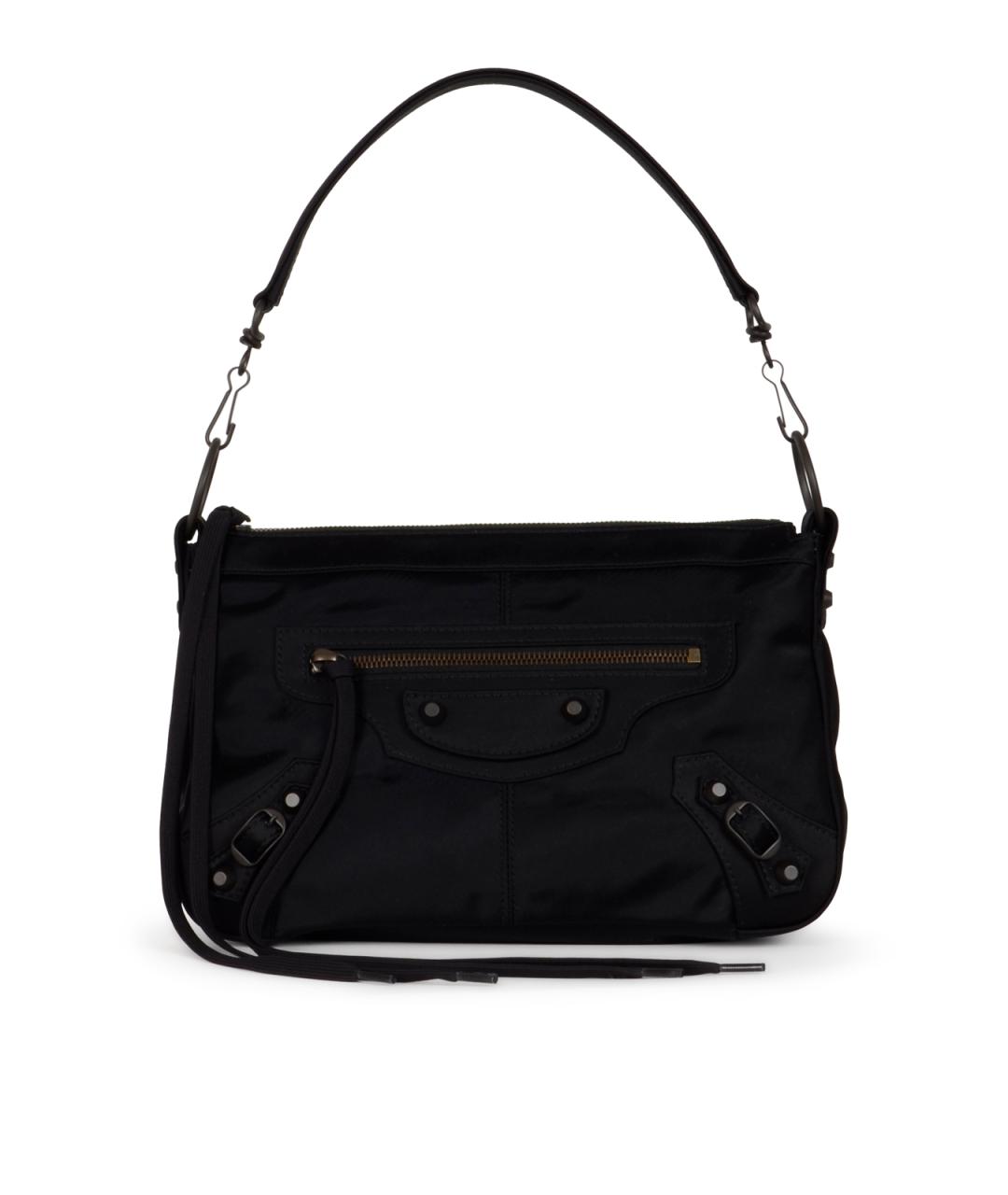 BALENCIAGA Черная тканевая сумка на плечо, фото 1