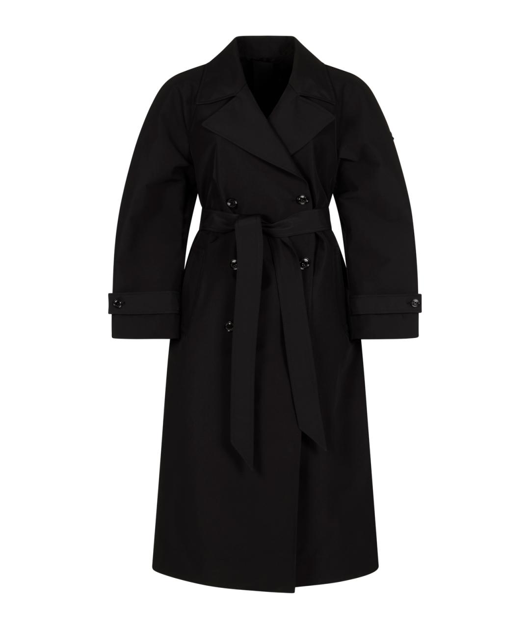 MONCLER Черный полиэстеровый тренч/плащ, фото 1