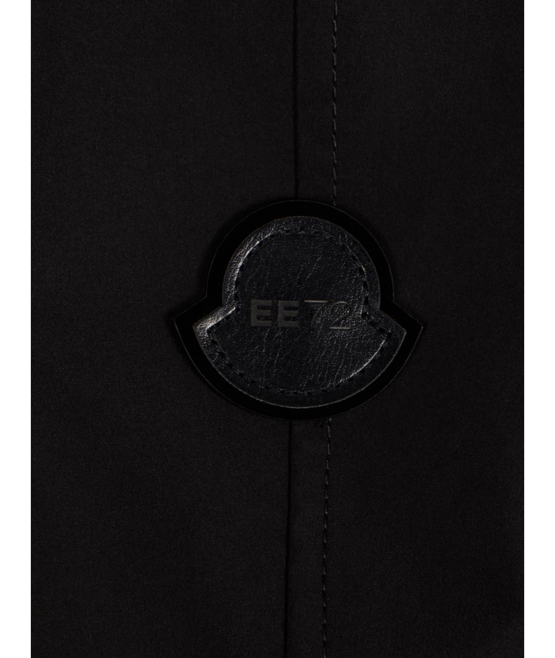 MONCLER Черный полиэстеровый тренч/плащ, фото 3