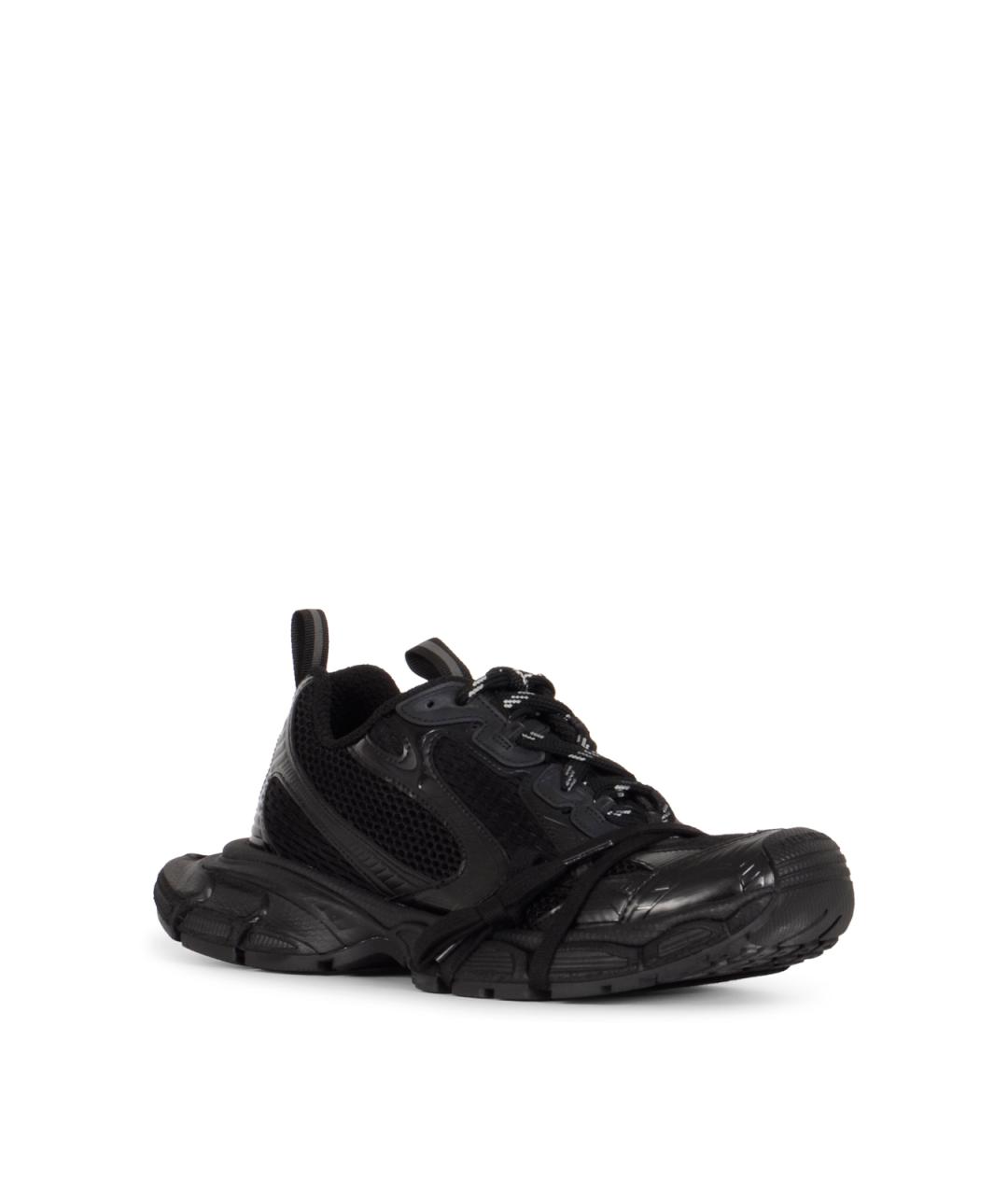 BALENCIAGA Черные текстильные низкие кроссовки / кеды, фото 2