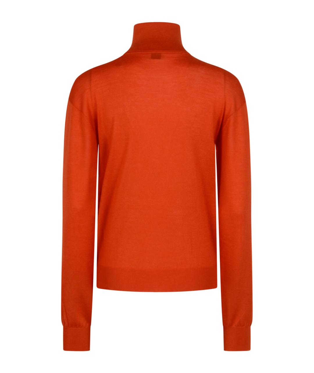 SAINT LAURENT Оранжевая шерстяная водолазка, фото 2