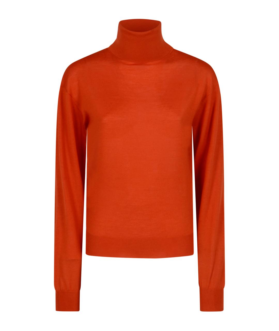 SAINT LAURENT Оранжевая шерстяная водолазка, фото 1