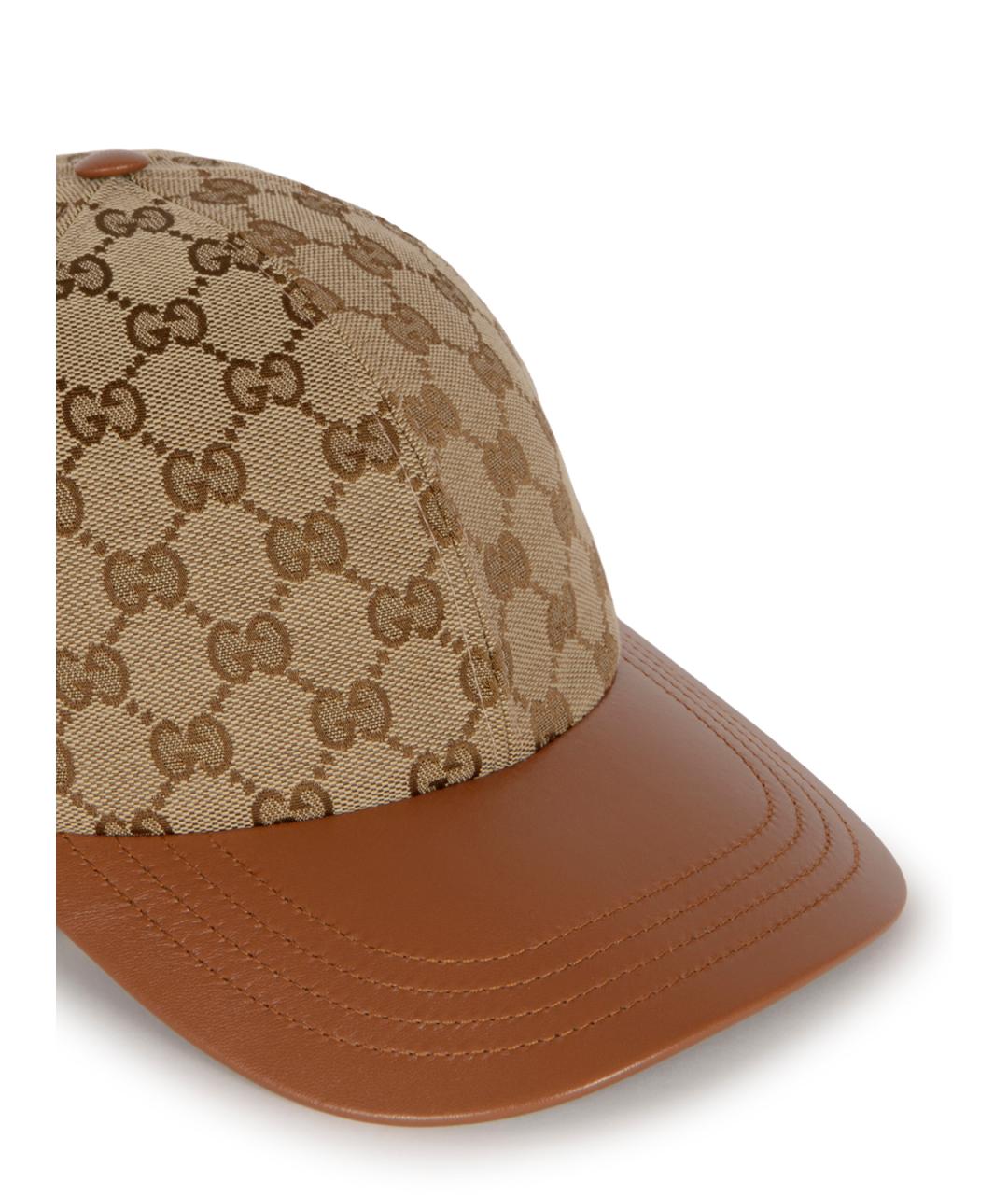 GUCCI Бежевая хлопковая кепка, фото 4