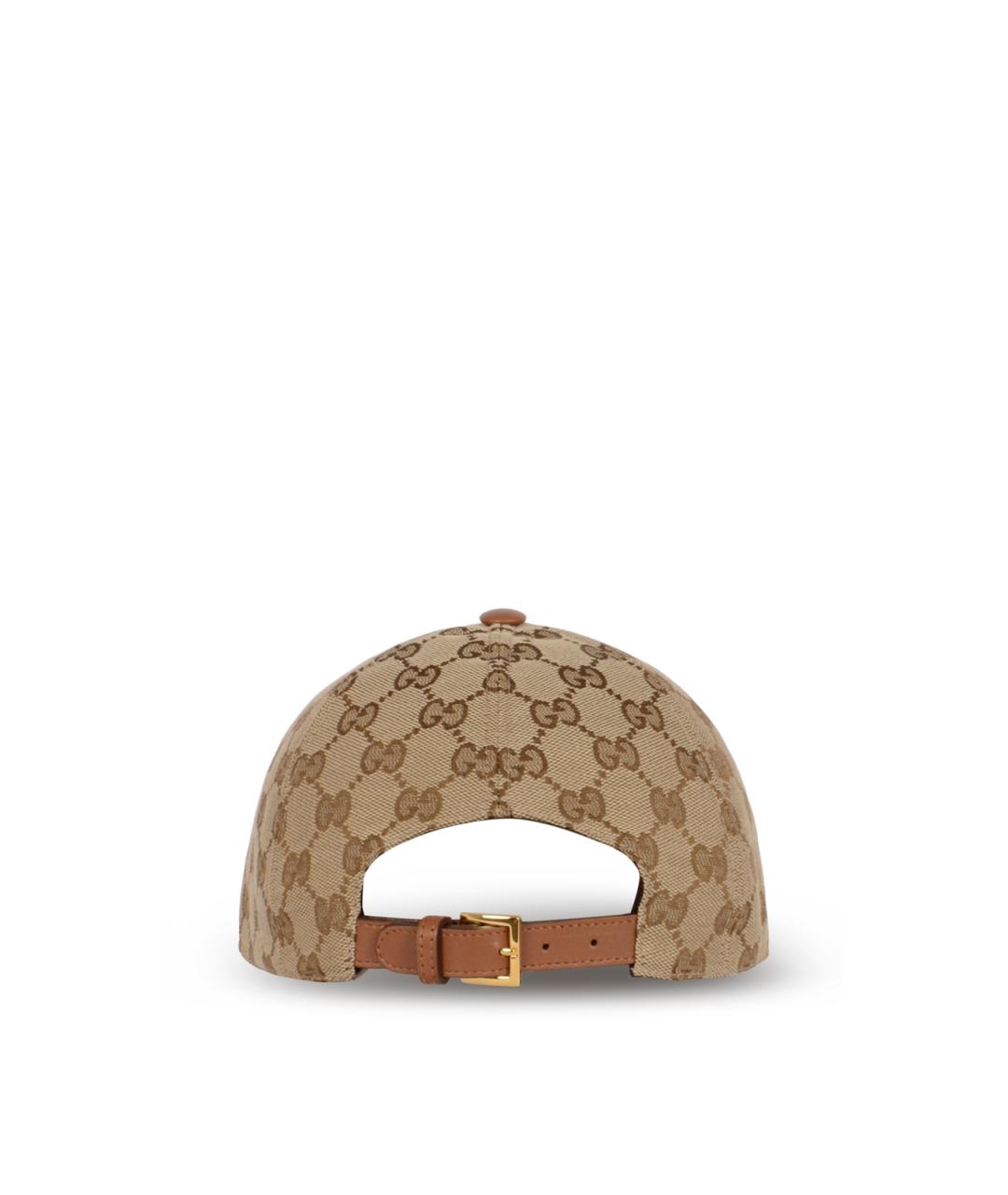 GUCCI Бежевая хлопковая кепка, фото 3