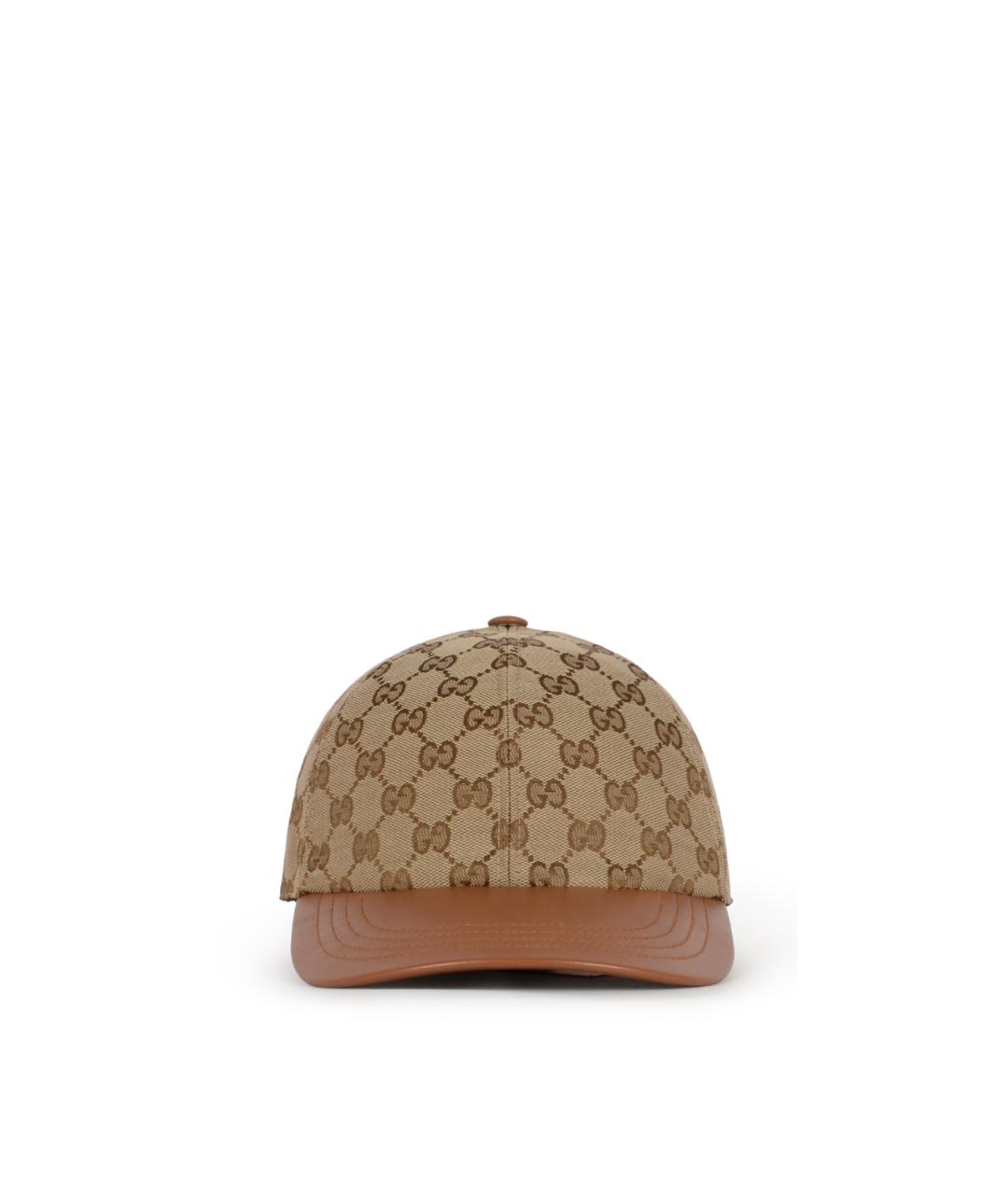 GUCCI Бежевая хлопковая кепка, фото 5