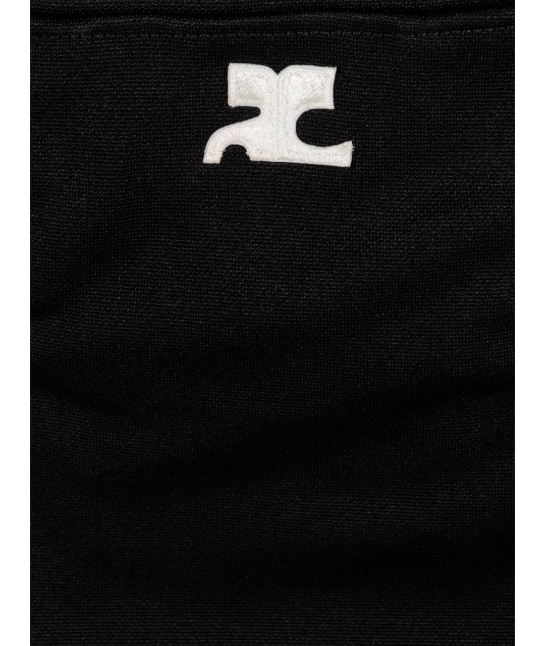 COURREGES Черная полиэстеровая юбка миди, фото 3