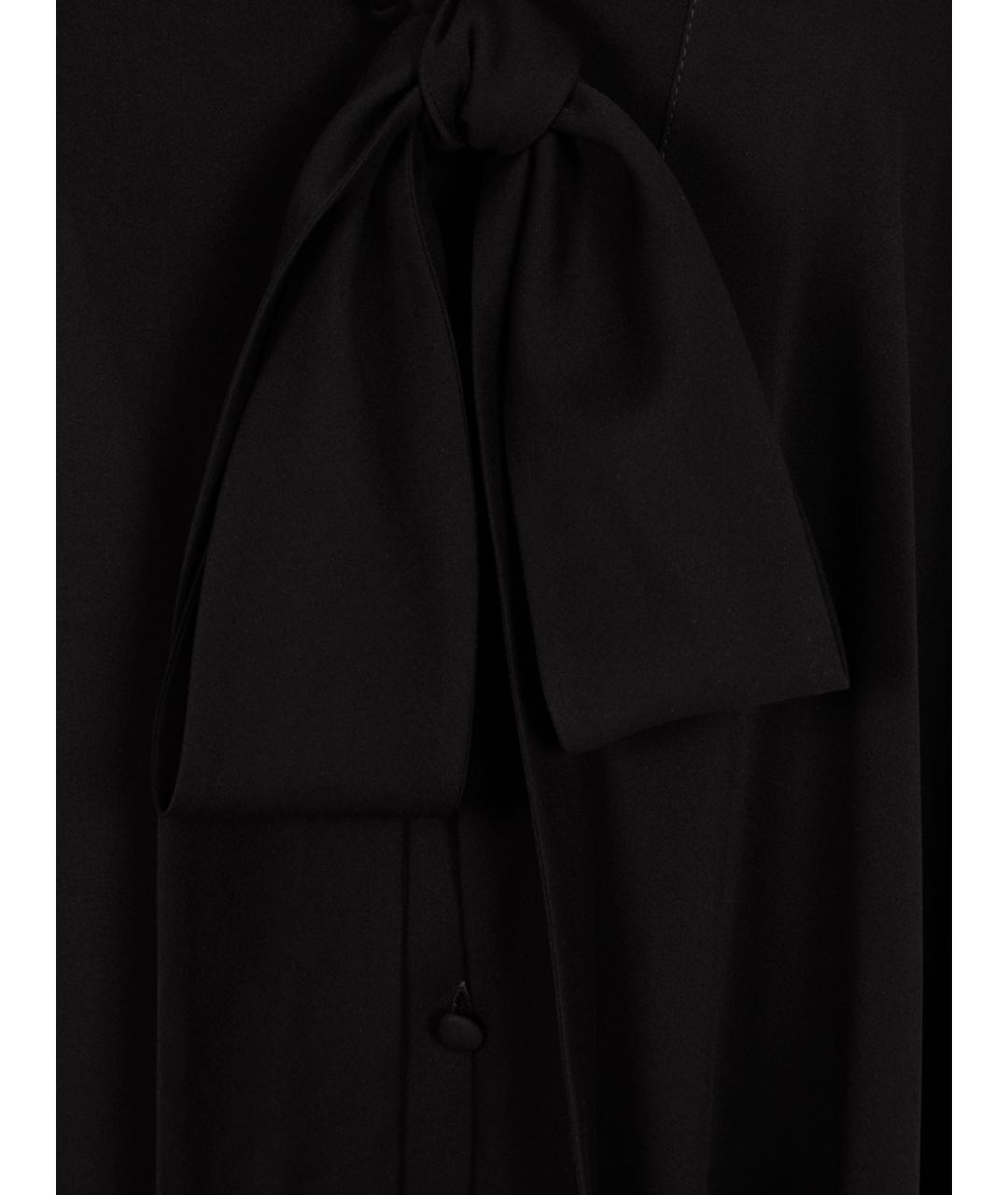 BALENCIAGA Черная шелковая блузы, фото 3