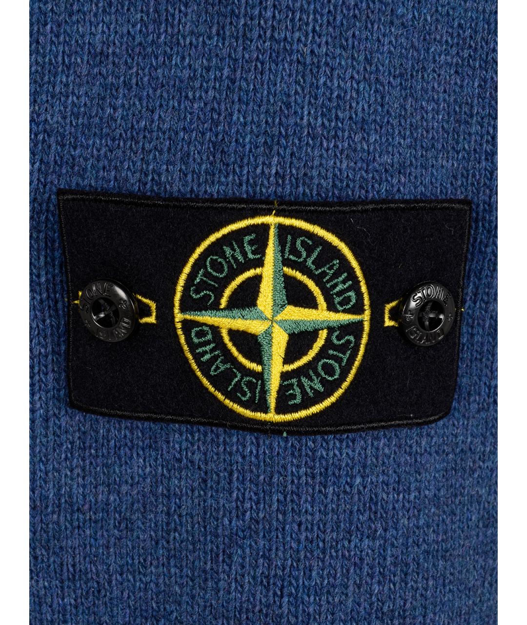 STONE ISLAND Синий шерстяной джемпер / свитер, фото 3